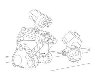 wall-e colouring pages for kids