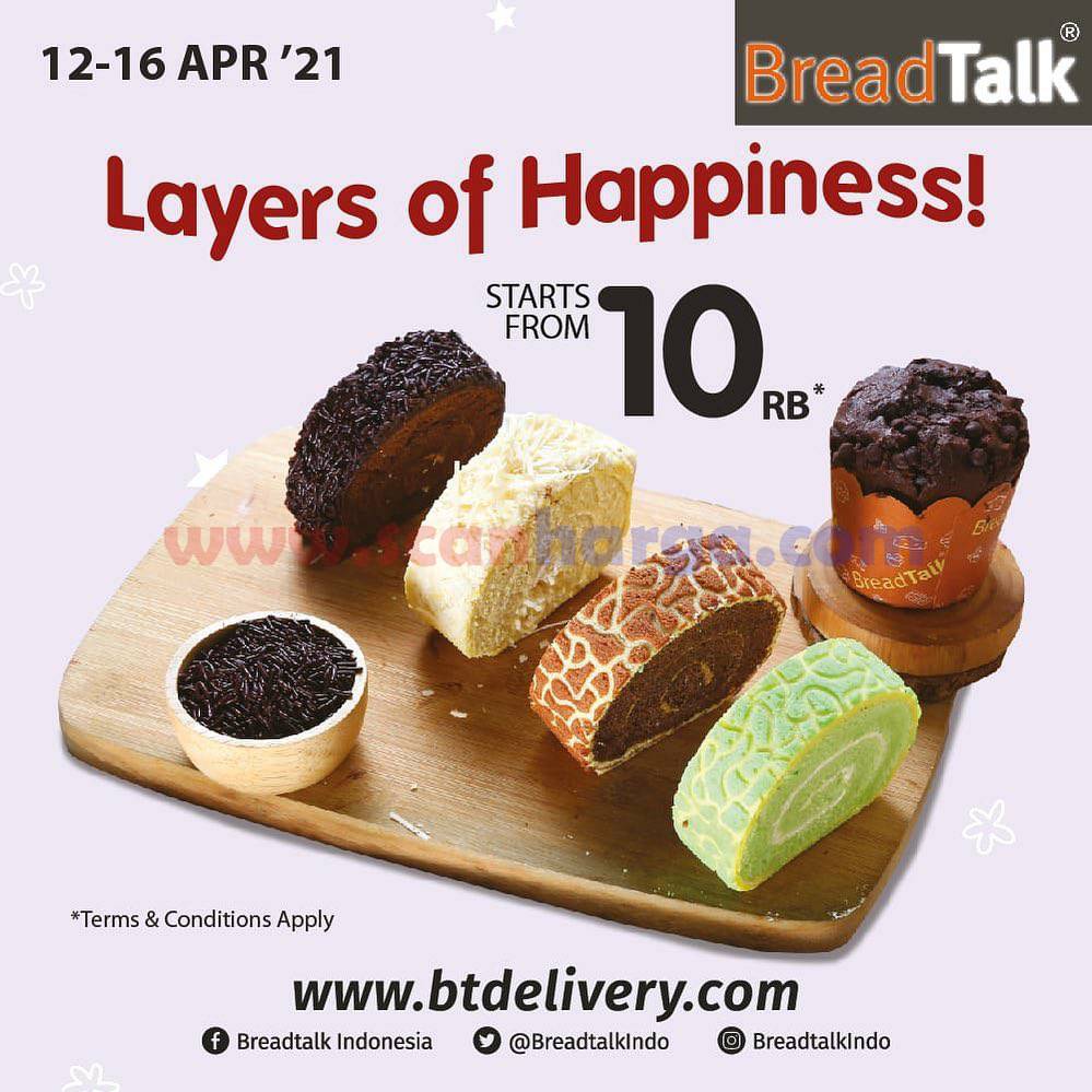 BreadTalk Layers of Happiness! Promo Dry Cakes & Lapis Slice harga mulai 10rb