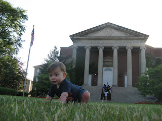 more crawling in front of Hendricks Chapel