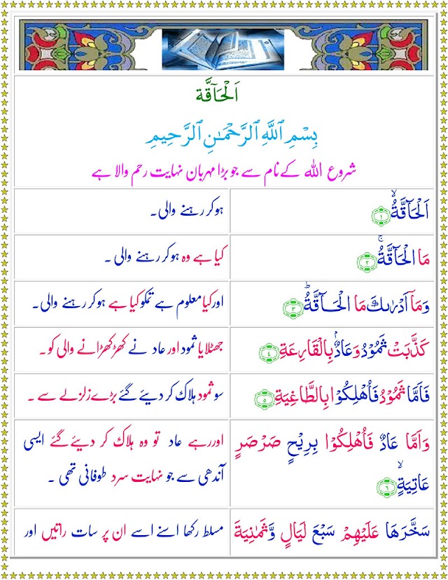 Surah Al-Haqqah with Urdu Translation