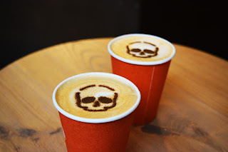 Skull image on a Halloween party drink