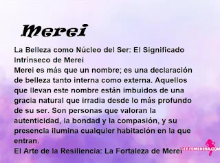 ▷ Significado del nombre Merei