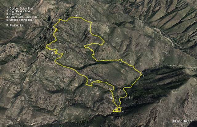 Map: Gulch - High Peaks route loop