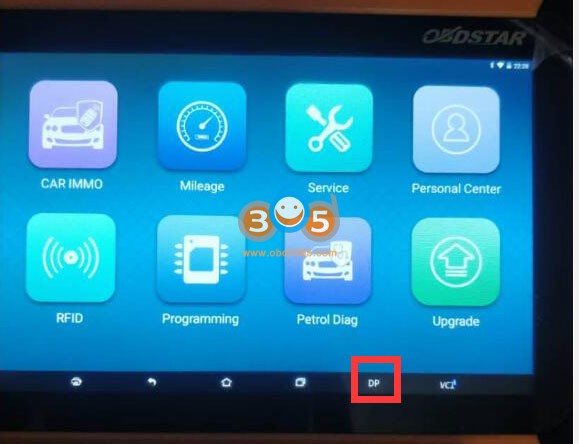 OBDSTAR X300 DP no DiagProgram icon 3
