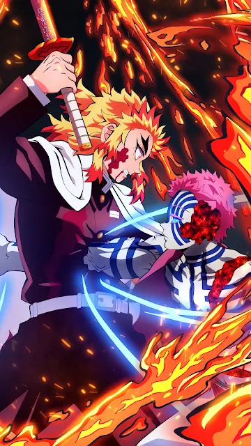 Demon Slayer Kyojuro Rengoku vs. Akaza