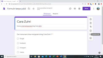 Membuat Formulir Dengan Google Formulir atau Google Forms