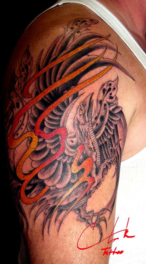 Mehndi Design Phoenix Bird Tattoo