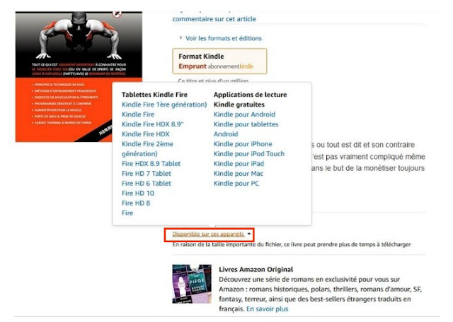 tuto amazon telecharger kindle musculation