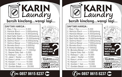 Contoh Desain Brosur Laoundry Hitam Putih Fotocopy (Download .CDR)