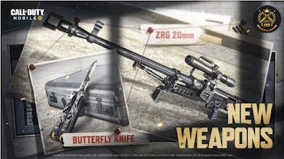 CoD Mobile Season 8 ZRG 20mm Sniper Rifle dan Butterfly Knife