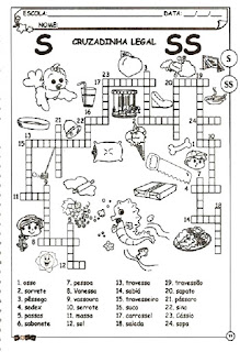 Atividade ortografia alfabetização s e ss