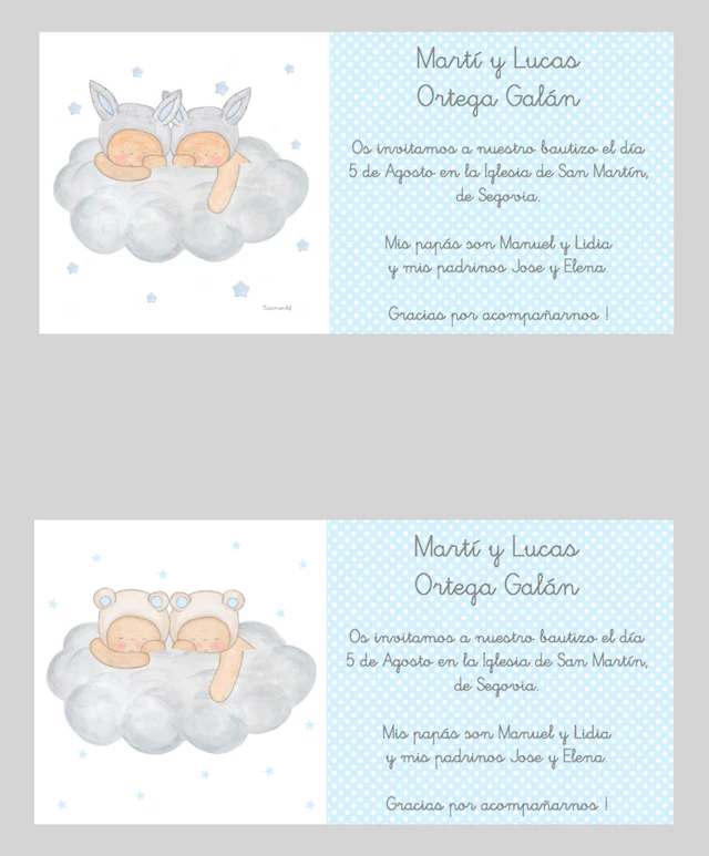 recordatorios personalizados para BAUTIZOS Y BABYSHOWERS