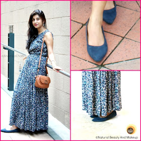 Anamika Chattopadhyaya wearing blue flat ballerinas, affordable shoes from Cotton On, Hong Kong, Central, NBAM blog