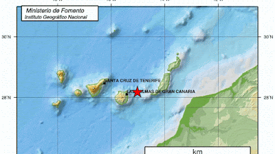 Tres terremotos Canarias 5 diciembre