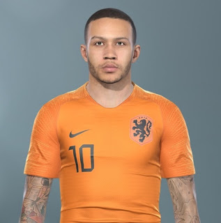 PES 2019 Faces Memphis Depay by Makidan14