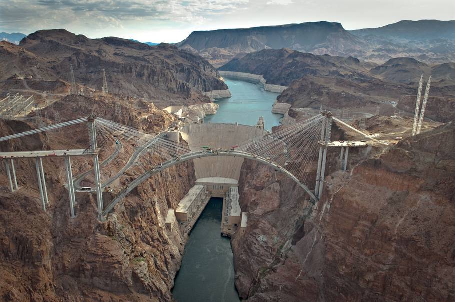 My colleague Steve Swanson forwarded recent photos of the Hoover Dam bypass 