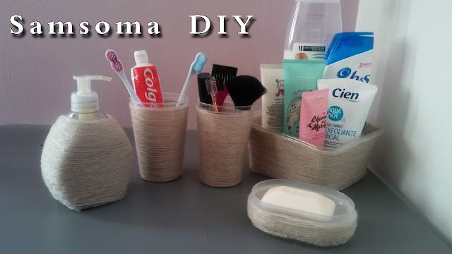 صنع اكسسوارات حمام  . إصنعي إكسسوارات مميزة لحمامك باقل تكلفة // DIY : How to make bathroom accessories . عمل إكسسوارات حمامات . عمل طقم حمام باقل تكلفة .اصنعي أكسسوارات مميزة لحمامك . How to make bathroom accessories