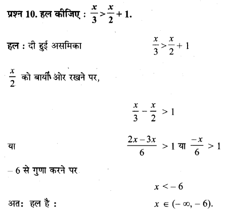 Solutions Class 11 गणित-I Chapter-6 (रैखिक असमिकाएँ)