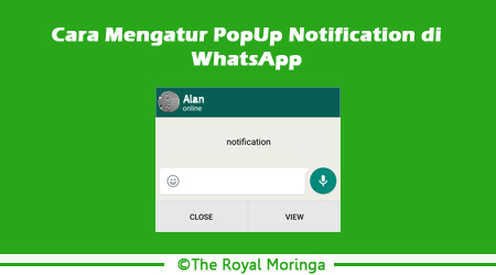 Cara Menghilangkan WhatsApp Popup Notification