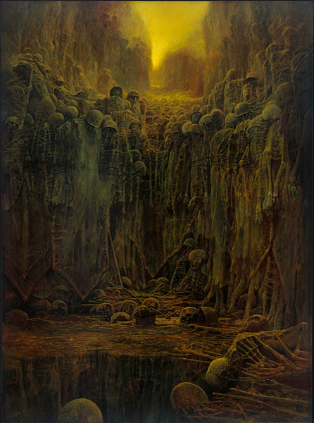 Zdzislaw Beksinski, Macabre Art, Macabre Paintings, Horror Paintings, Freak Art, Freak Paintings, Horror Picture, Terror Pictures