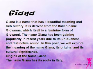 meaning of the name "Giana"