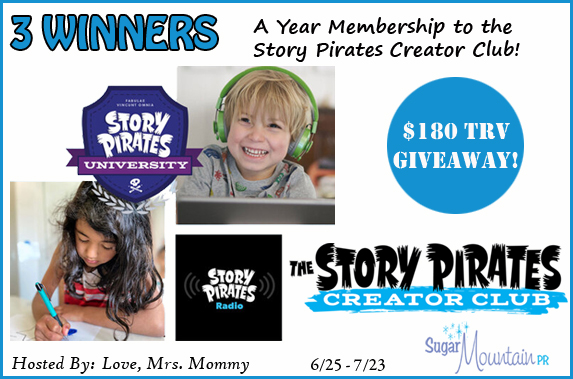 story pirates, story pirates creator club, creator club giveaway, creator club membership