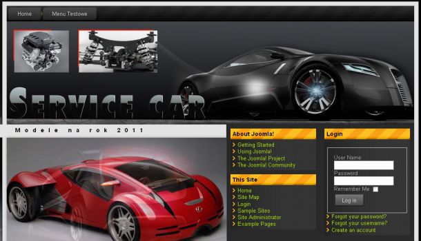 Automotive Black Joomla Flash Theme Template