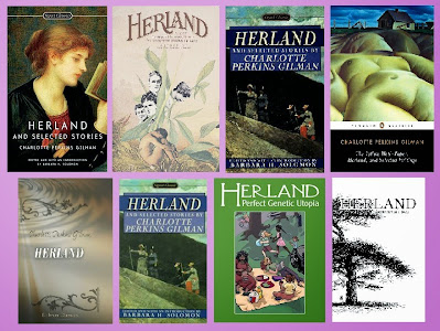 Portadas de la novela utópica feminista Herland