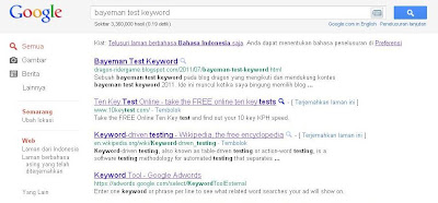 Bayeman Test Keyword