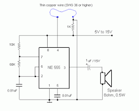 Using IC 555 Burglar Alarm Circuit Diagram Using IC 555 Burglar Alarm Circuit Diagram