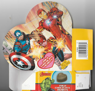 Marvel Avengers Milk Chcolate Hearts Box front