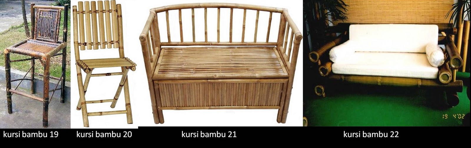 Taman Bambu  Nusantara Aneka Model Furnitur dari Bambu 