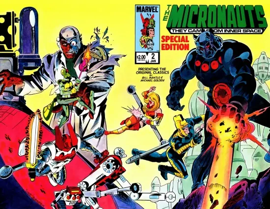 Micronauts Special Edition Vol 1 #2, portada de Butch Guice y Josef Rubinstein