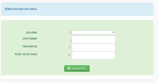 isi data Generate Prefill Rapot