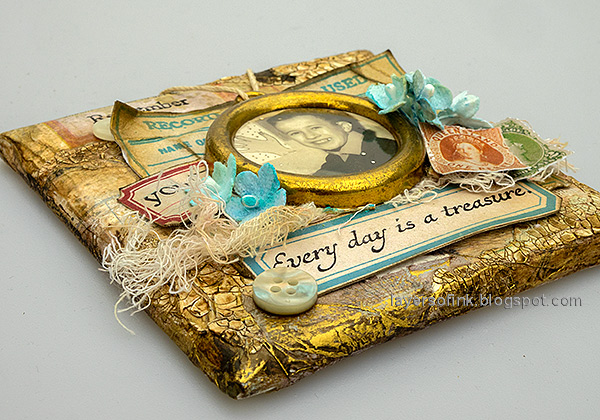 Layers of ink - Vintage Frame Canvas Tutorial by Anna-Karin Evaldsson.