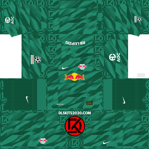 RB Leipzig DLS Kits 2023-2024 Released Nike In Champions League - Dream League Soccer (Goalkeeper Home)