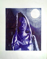 ballpoint pen drawing of an African girl