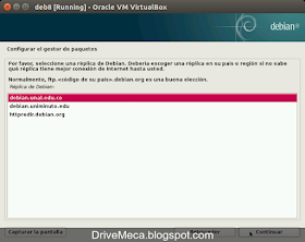 DriveMeca instalando Debian Jessie paso a paso