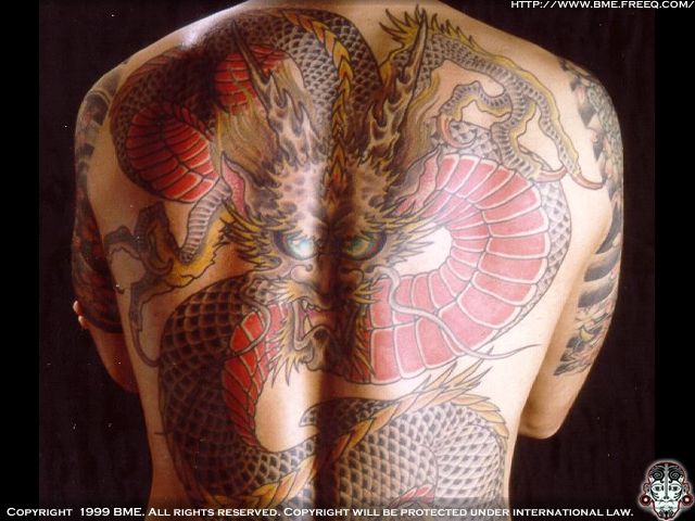 Black and Gray Asian Eastern Dragon Tattoo · Black and gray ink Eastern