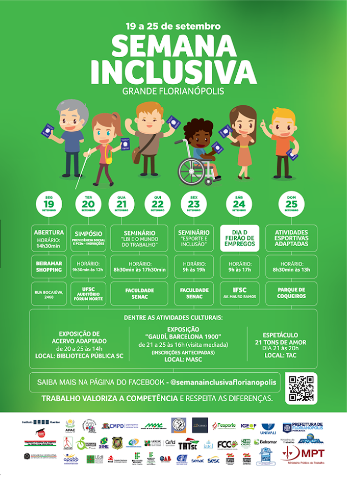 19 a 25 setembro SEMANA INCLUSIVA Grande Florianópolis 2016