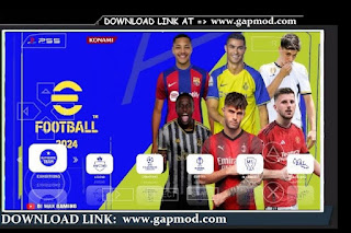PES 2024 PS5 Camera PPSSPP Android Full Transfer Best Graphics HD New Kits Season 2023-24