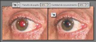 Corrección ojos rojos en programa edición fotografías
