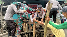 Sinergitas TNI Polri di Hari Bhayangkara, Gelar Gotong Royong
