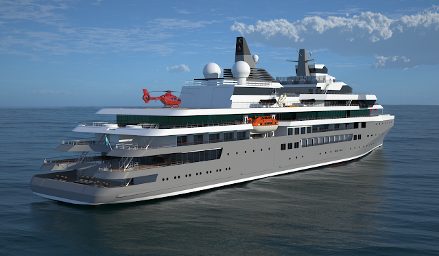 The new SEAXPLORER expedition cruise vessel - Source DAMEN