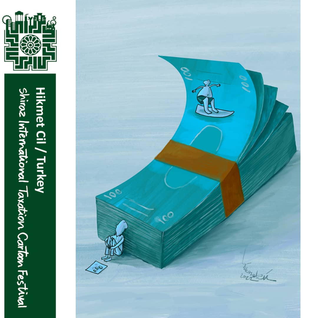 Winners of the Shiraz International Taxation Cartoon Festival in Iran