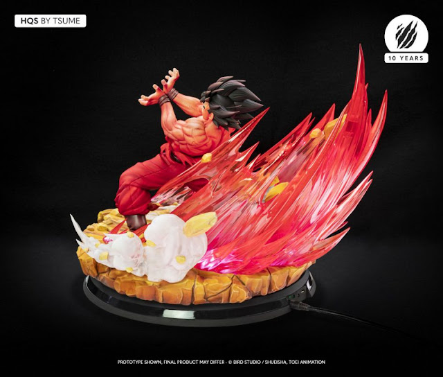 Impresionante figura de Dragon Ball Z: Son Goku Kaio-ken contra Vegeta Garlick Gun - Tsume-Art