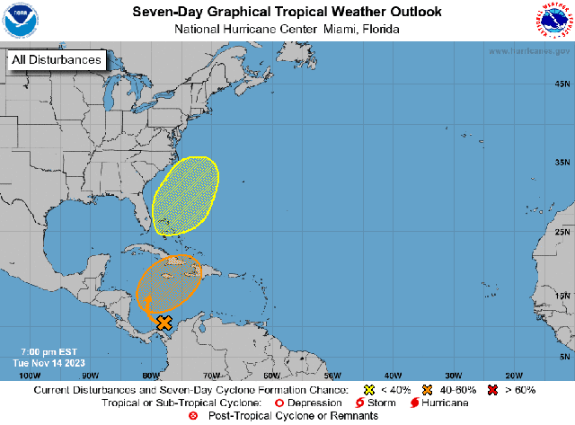 Baja al 60% probabilidad ciclónica al suroeste del Mar Caribe