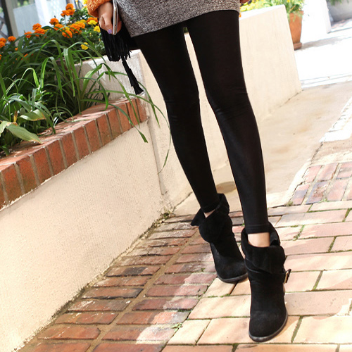 Buckled Suede Fold Over Ankle Boots