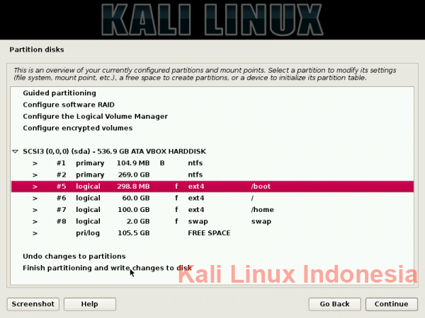 Cara Dual Boot Kali Linux dan Windows 