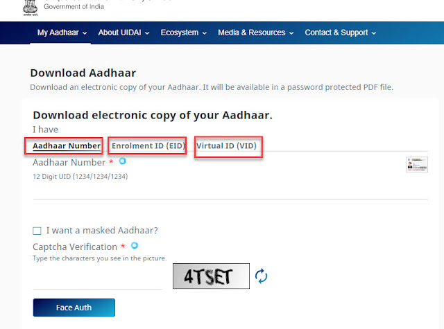 download e aadhar